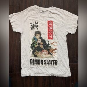 Demon Slayer White Graphic Men's Tee